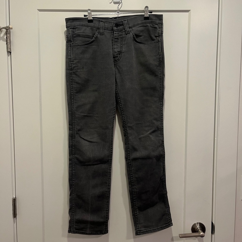 Levis 511 Slim Fit Charcoal‎ Gray Denim Jeans 31x30 84511-0087